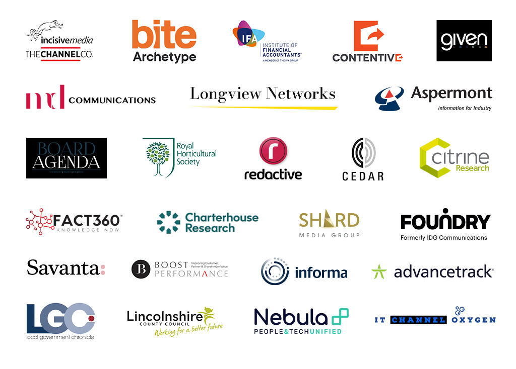 Logos of West Hill Media clients